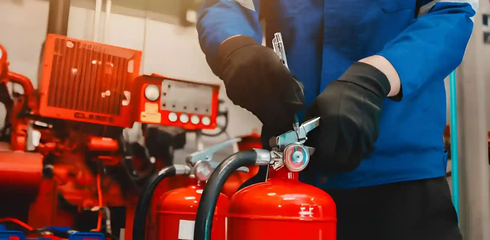 Extinguisher safety test during inspection process